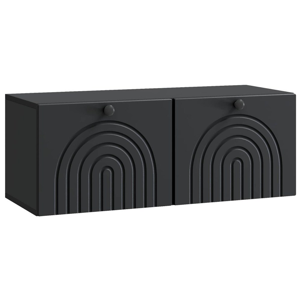 vidaXL Väggmonterad TV-bänk Svart 78,5 x 31 x 30 cm Konstruerat trä