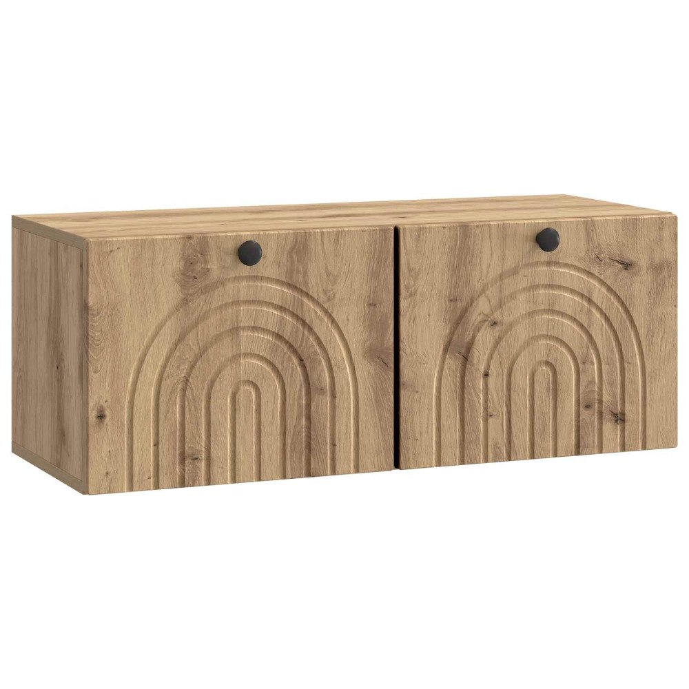 vidaXL Väggmonterad TV-bänk Väggmonterad Artisan-ek 78,5 x 31 x 30 cm
