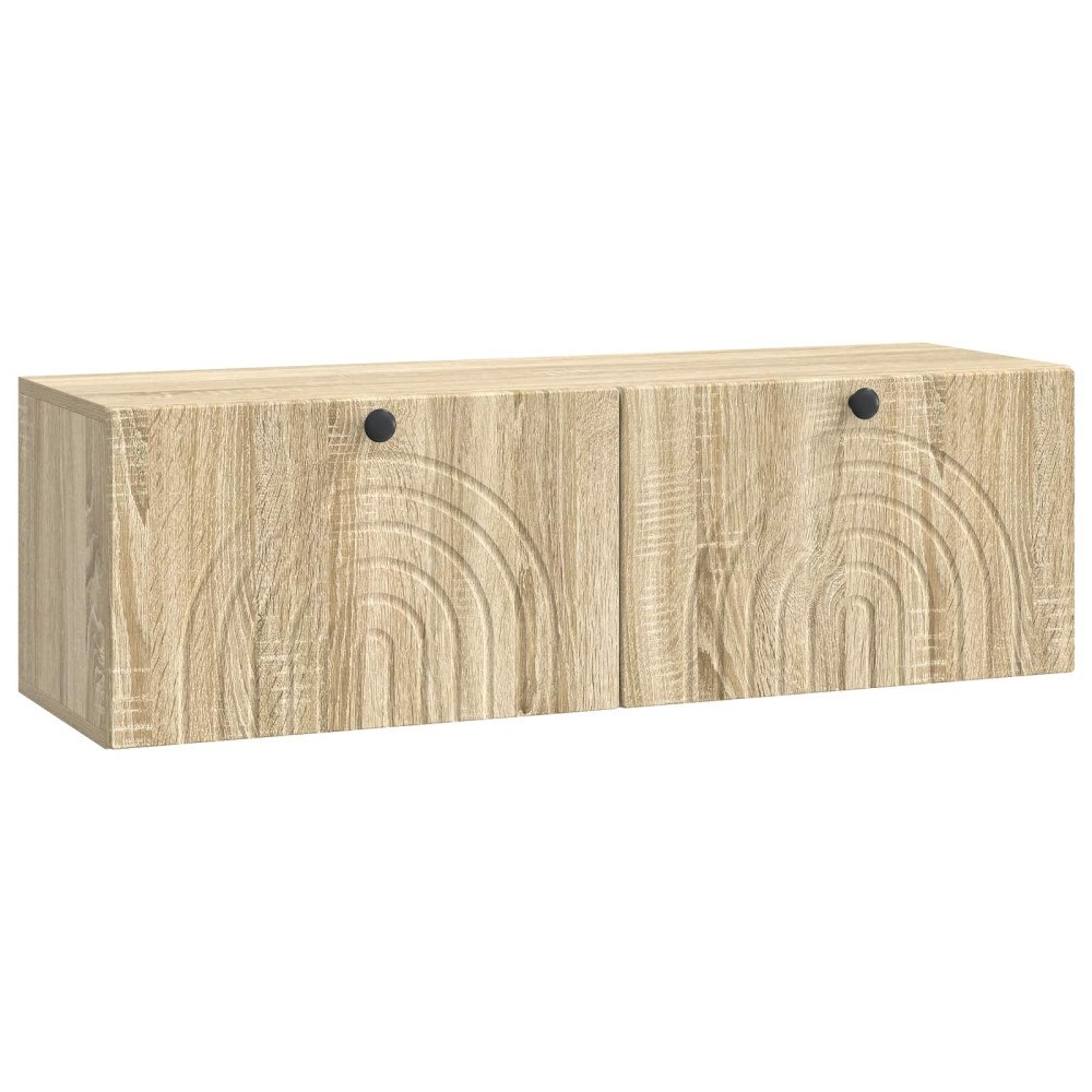 vidaXL Väggmonterad TV-bänk Sonoma-ek 98 x 31 x 30 cm Konstruerat trä