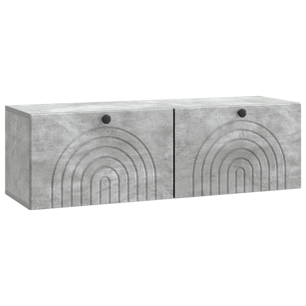 vidaXL Väggmonterad TV-bänk Betonggrå 98 x 31 x 30 cm Konstruerat trä