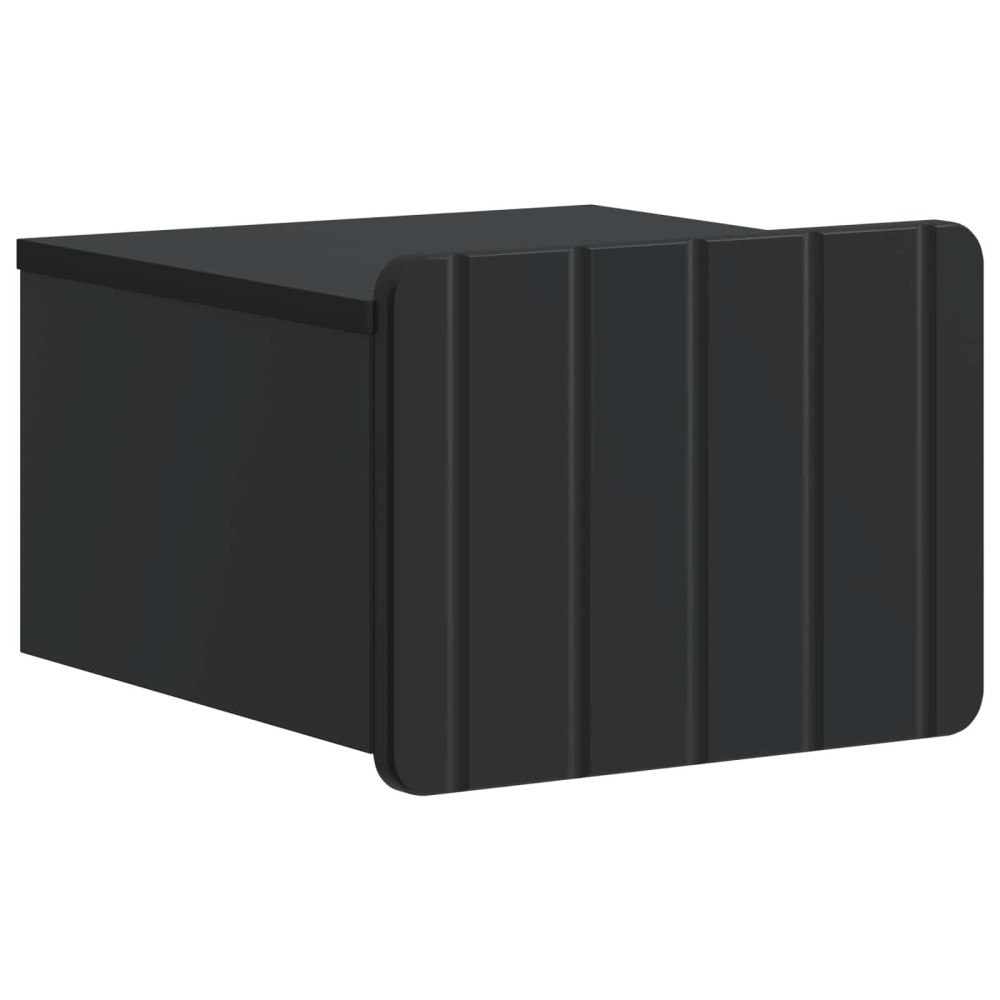 vidaXL Väggmonterat Sängbord Svart 33 x 34,5 x 24 cm Konstruerat trä