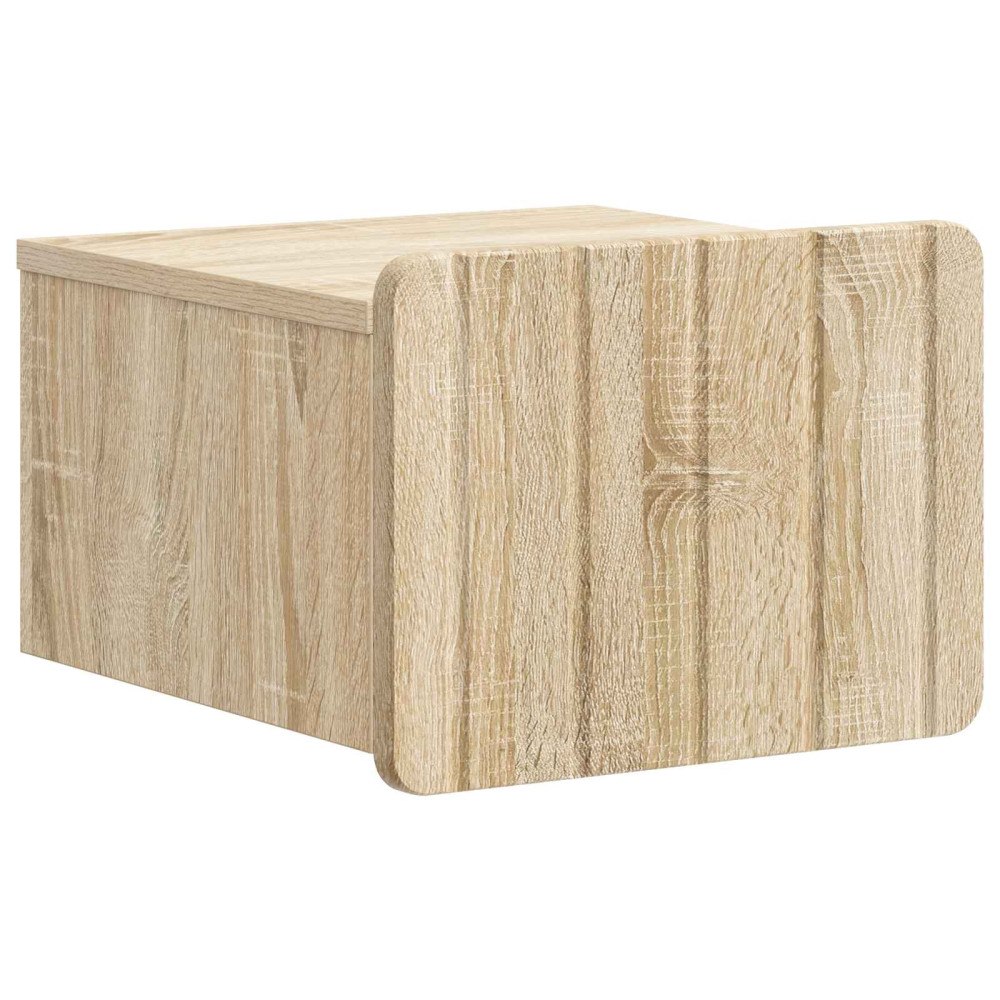 vidaXL Väggmonterat Sängbord med låda Sonoma-ek 33 x 34,5 x 24 cm