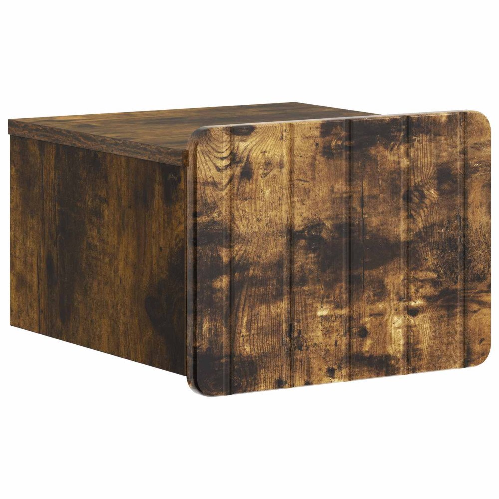 vidaXL Väggmonterat Sängbord Rökt ek 33 x 34,5 x 24 cm Konstruerat trä