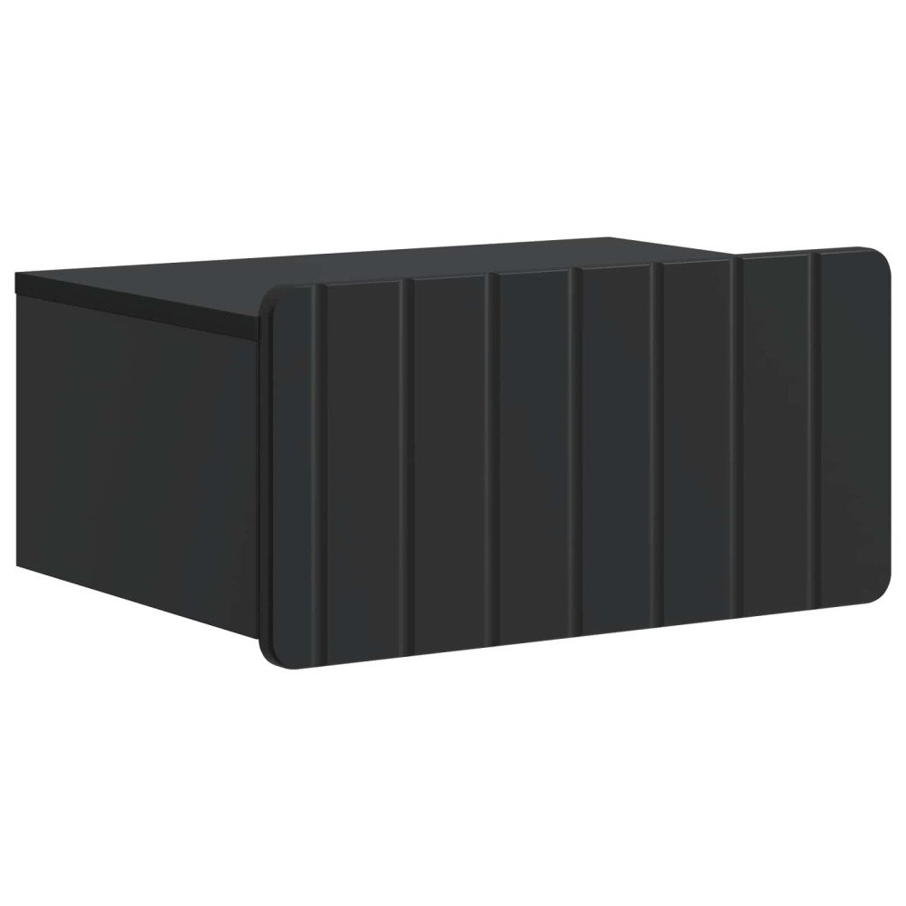 vidaXL Väggmonterat Sängbord Svart 49 x 34,5 x 24 cm Konstruerat trä