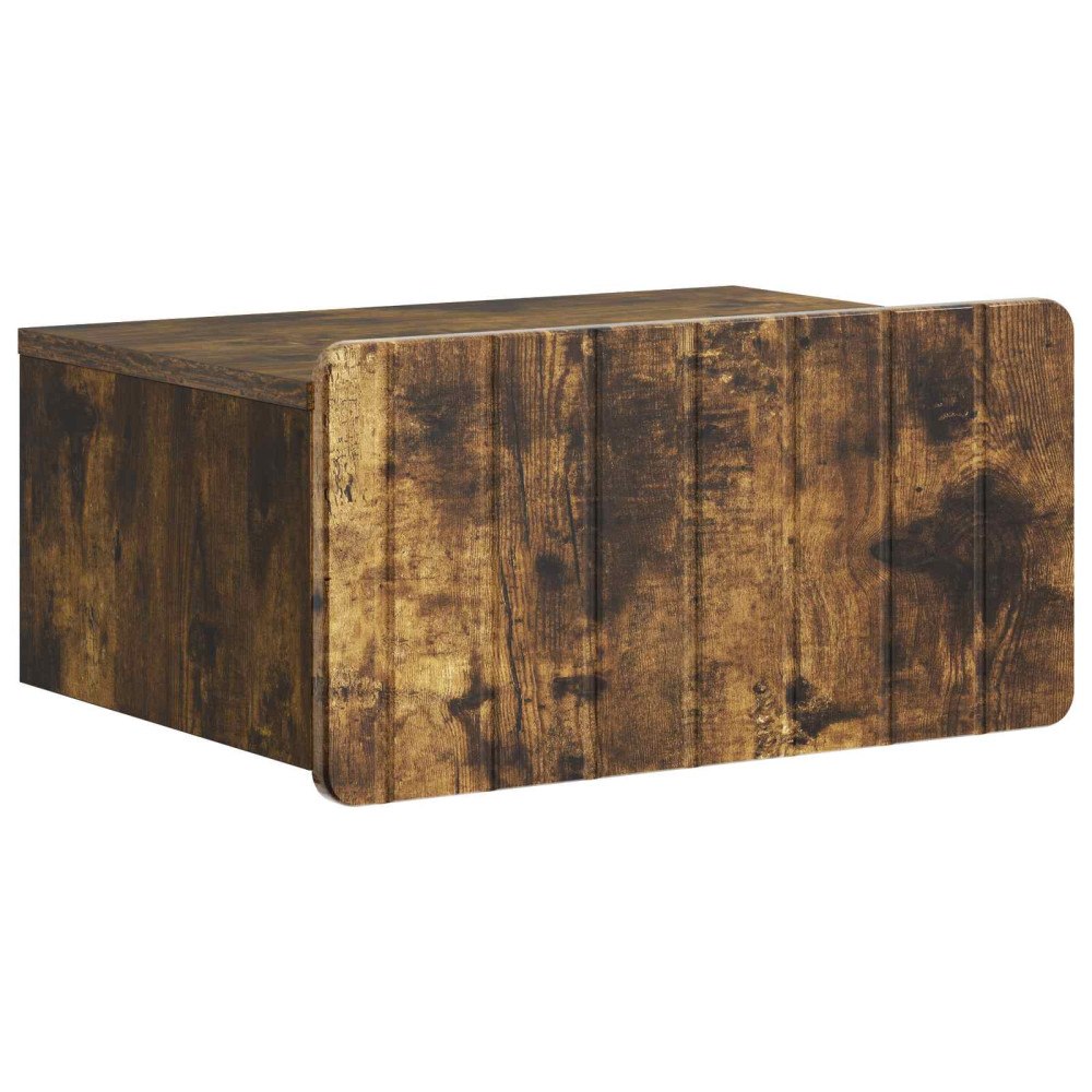vidaXL Väggmonterat Sängbord Rökt ek 49 x 34,5 x 24 cm Konstruerat trä