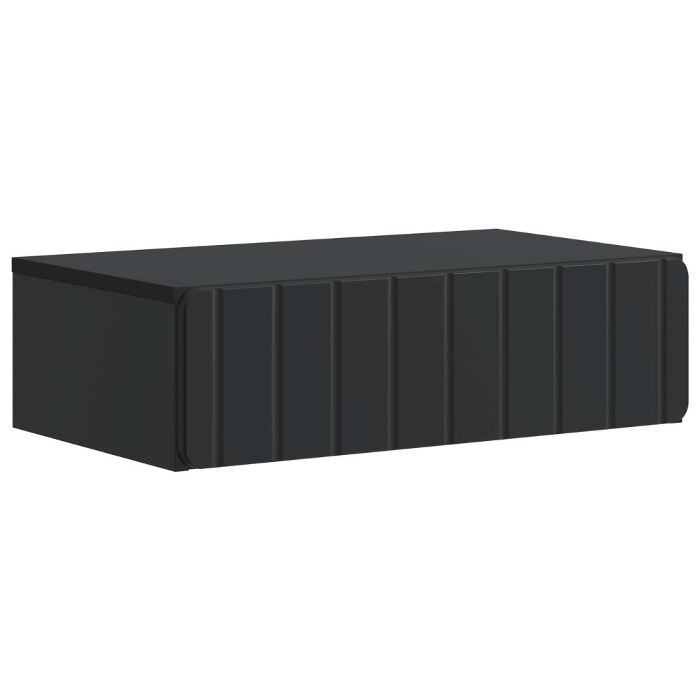 vidaXL Väggmonterad sidobord Svart 59 x 34,5 x 17 cm Konstruerat trä