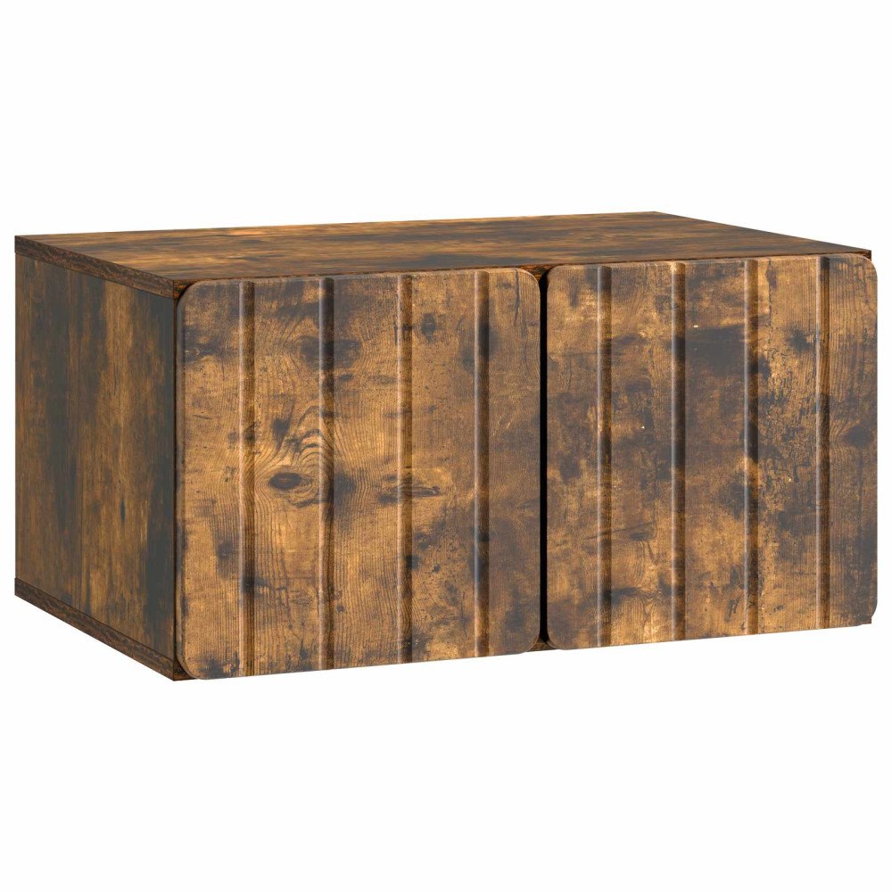 vidaXL Väggmonterad TV-bänk Rökt ek 59,5 x 41 x 30 cm Konstruerat trä
