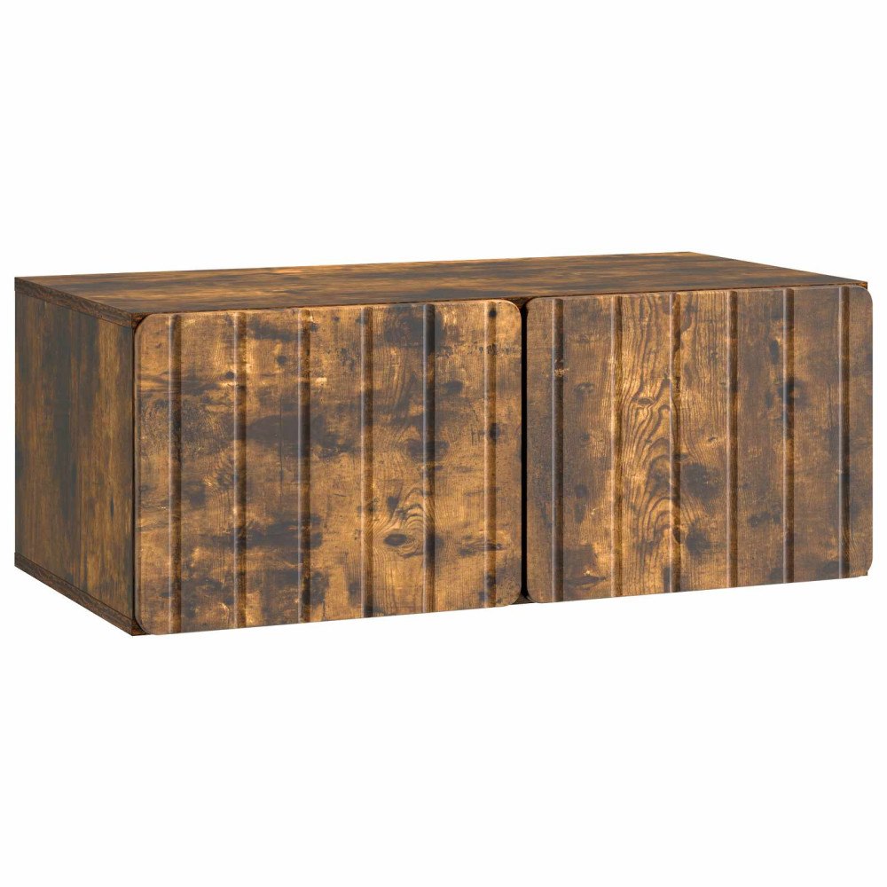 vidaXL Väggmonterad TV-bänk Rökt ek 78,5 x 41 x 30 cm Konstruerat trä