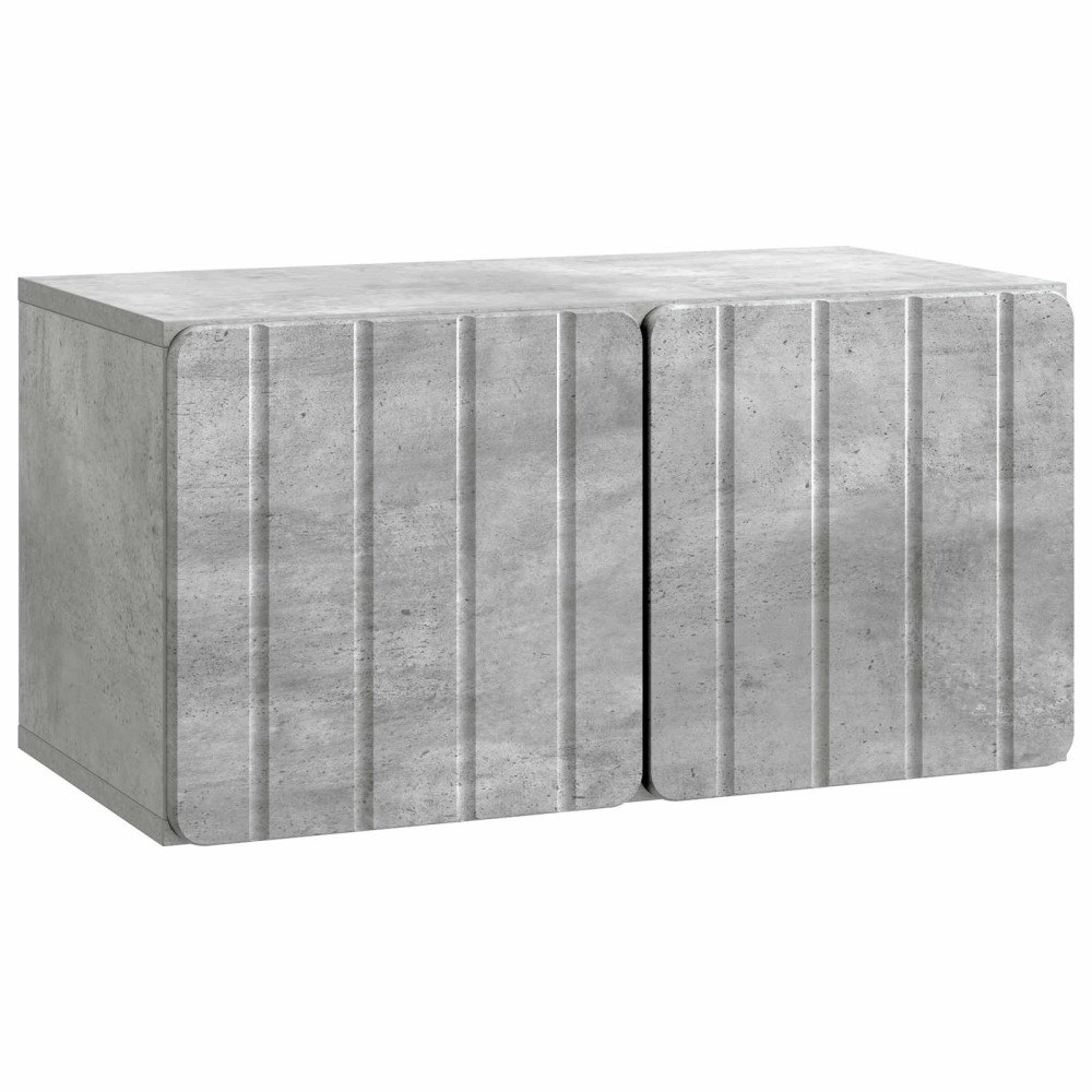 vidaXL Väggmonterad TV-bänk Väggmonterad Betonggrå 59,5 x 31 x 30 cm