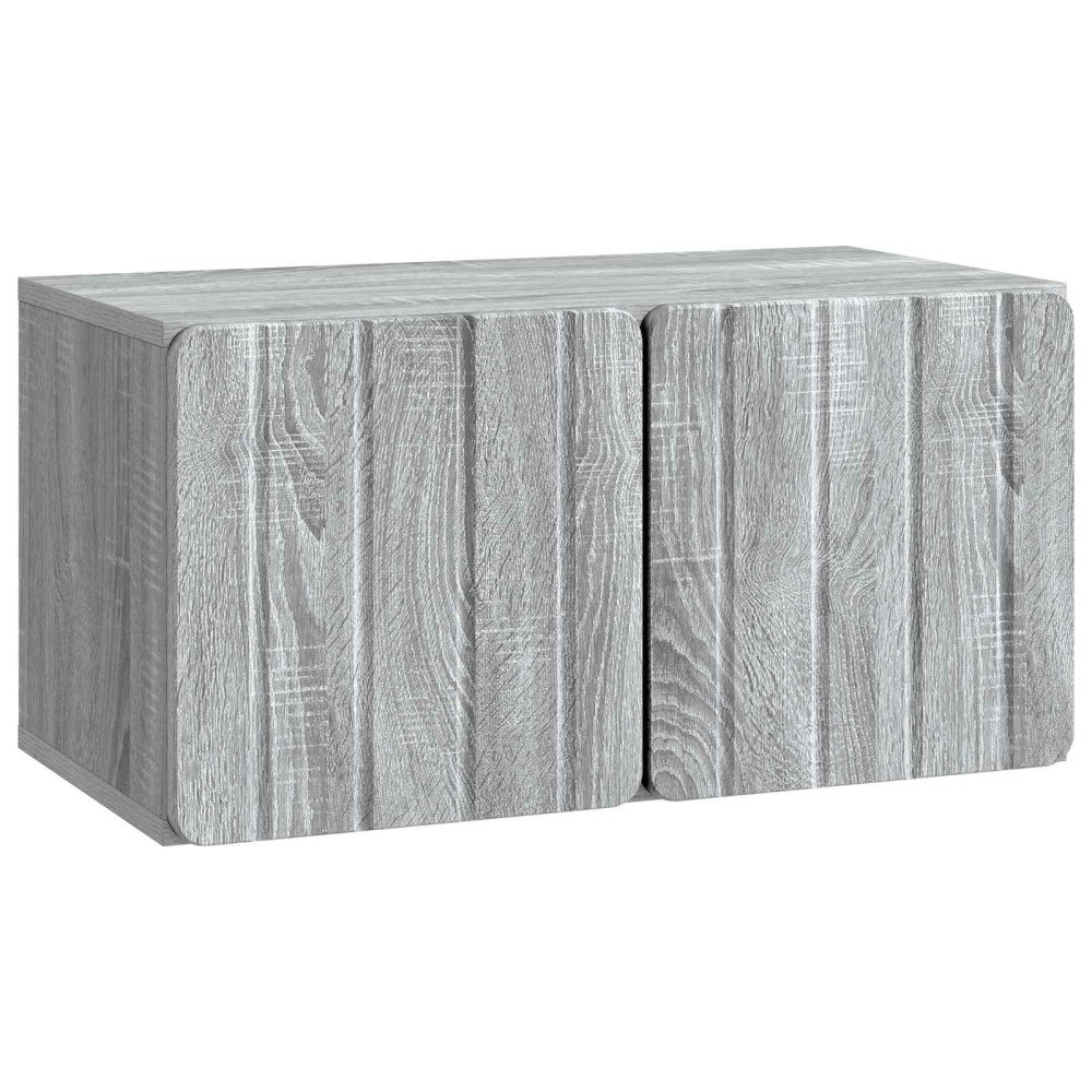 vidaXL Väggmonterad TV-bänk Grå sonoma-ek 59,5 x 31 x 30 cm