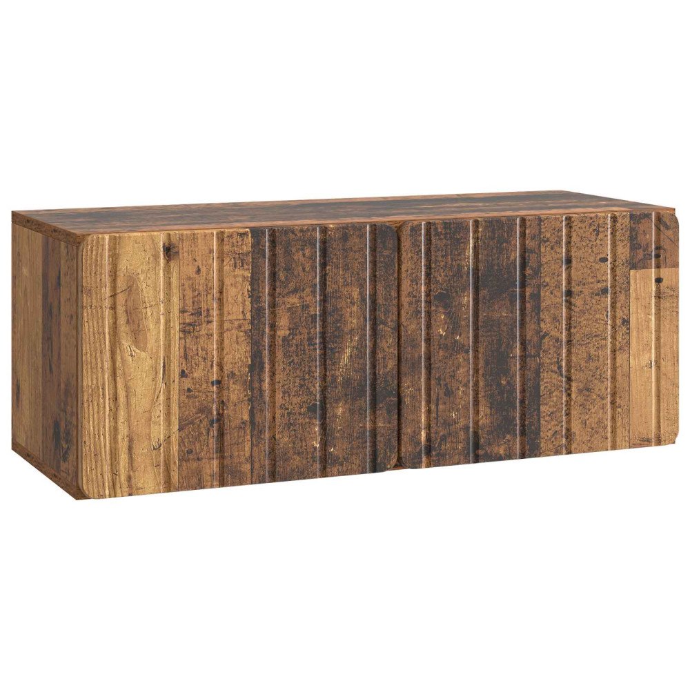 vidaXL Väggmonterad TV-bänk Väggmonterad Gammalt trä 78,5 x 31 x 30 cm