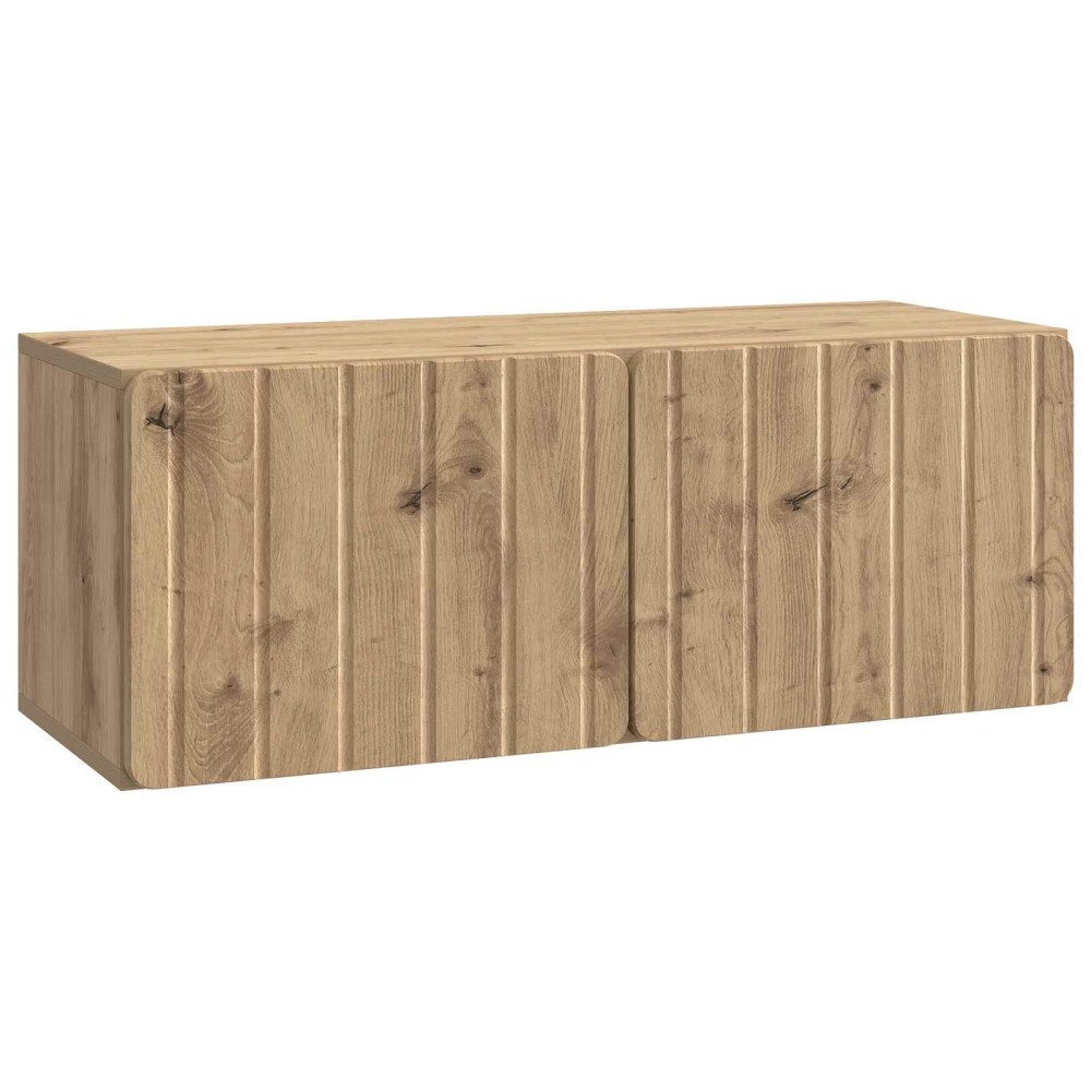 vidaXL Väggmonterad TV-bänk Väggmonterad Artisan-ek 78,5 x 31 x 30 cm