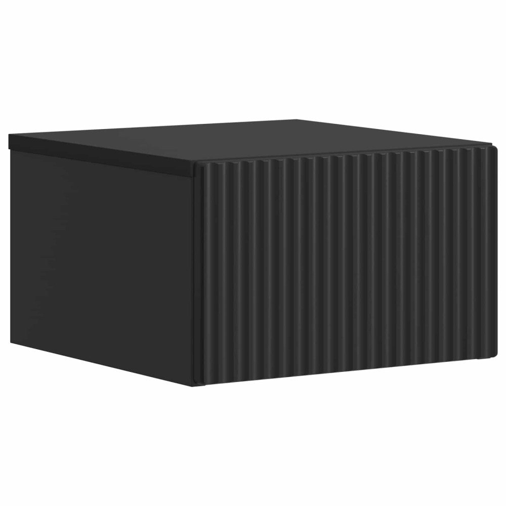 vidaXL Väggmonterat Sängbord Svart 33 x 34,5 x 20 cm Konstruerat trä