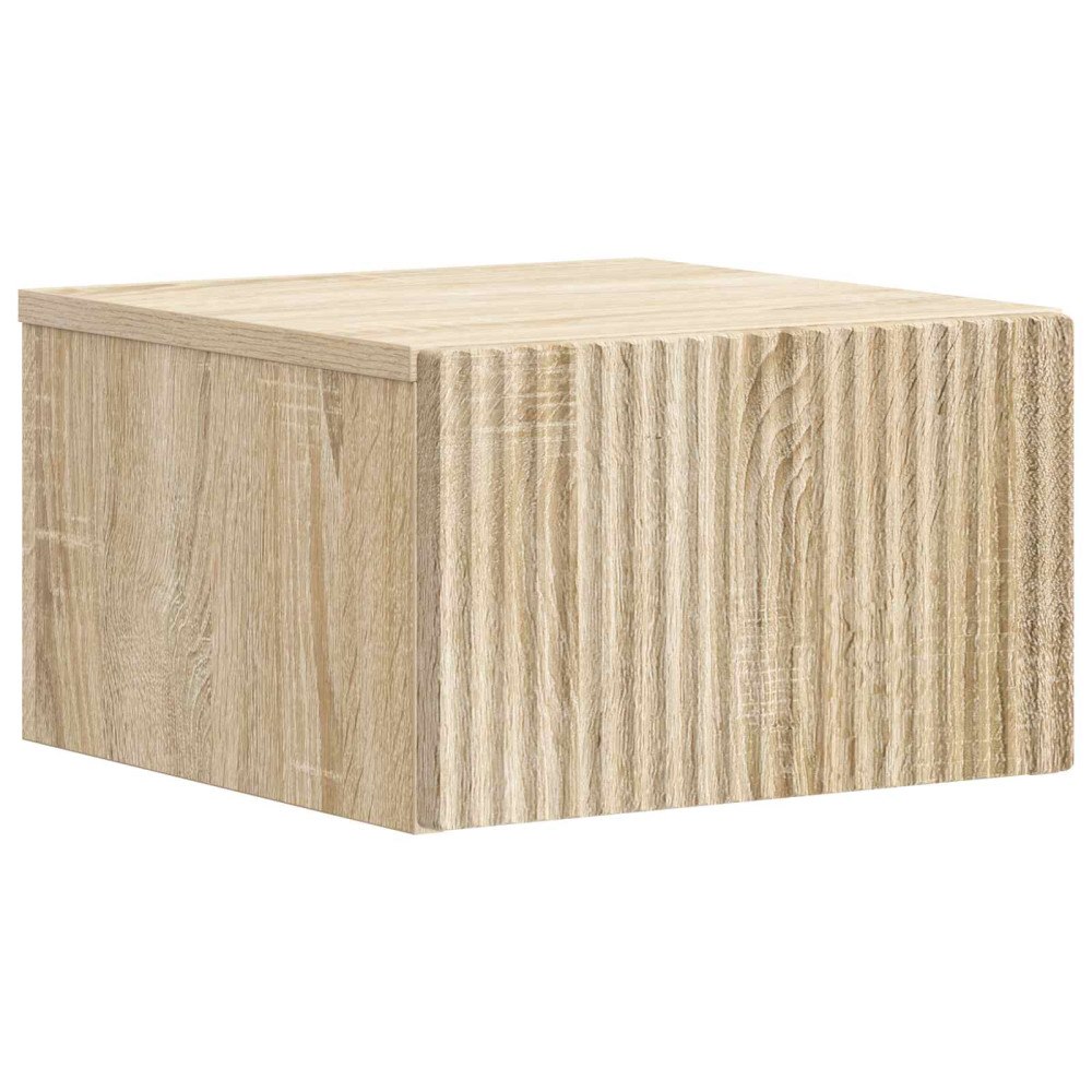vidaXL Väggmonterat Sängbord med låda Sonoma-ek 33 x 34,5 x 20 cm