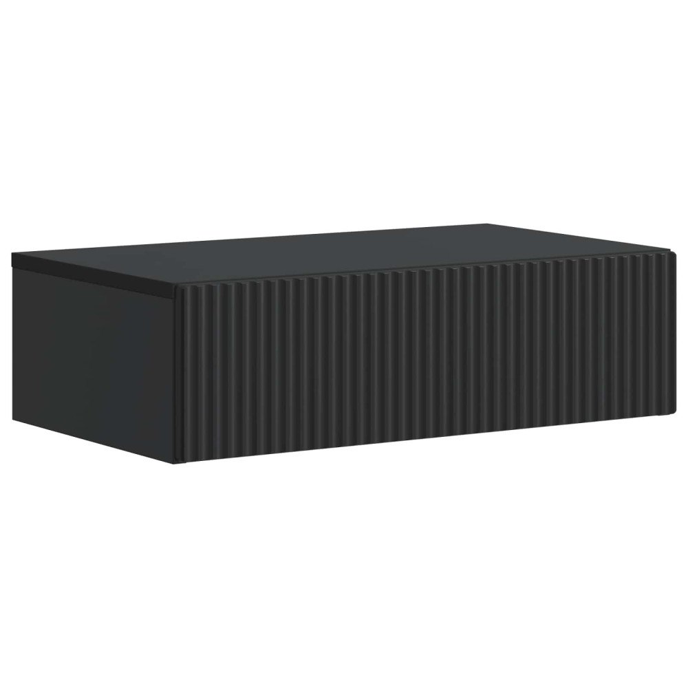 vidaXL Väggmonterad sidobord Svart 59 x 34,5 x 17 cm Konstruerat trä