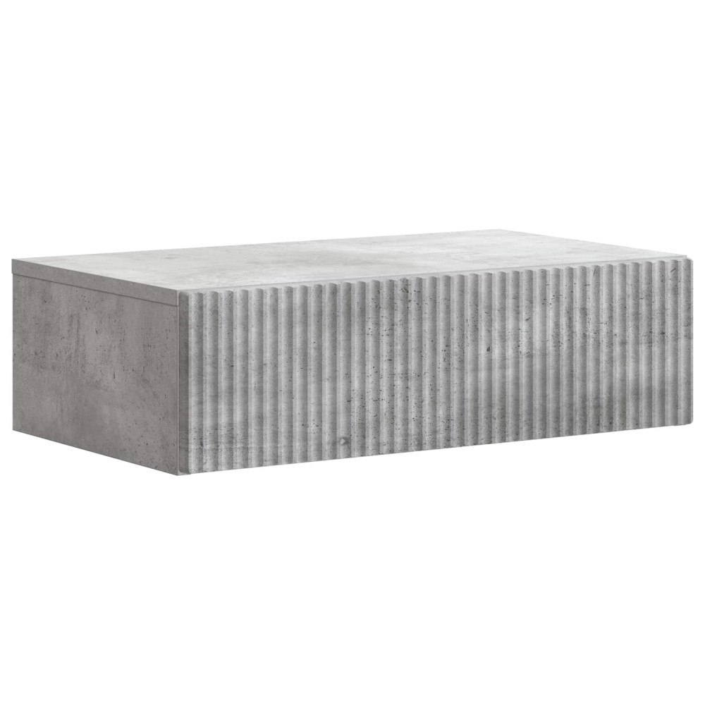 vidaXL Väggmonterad sidobord Betonggrå 59 x 34,5 x 17 cm
