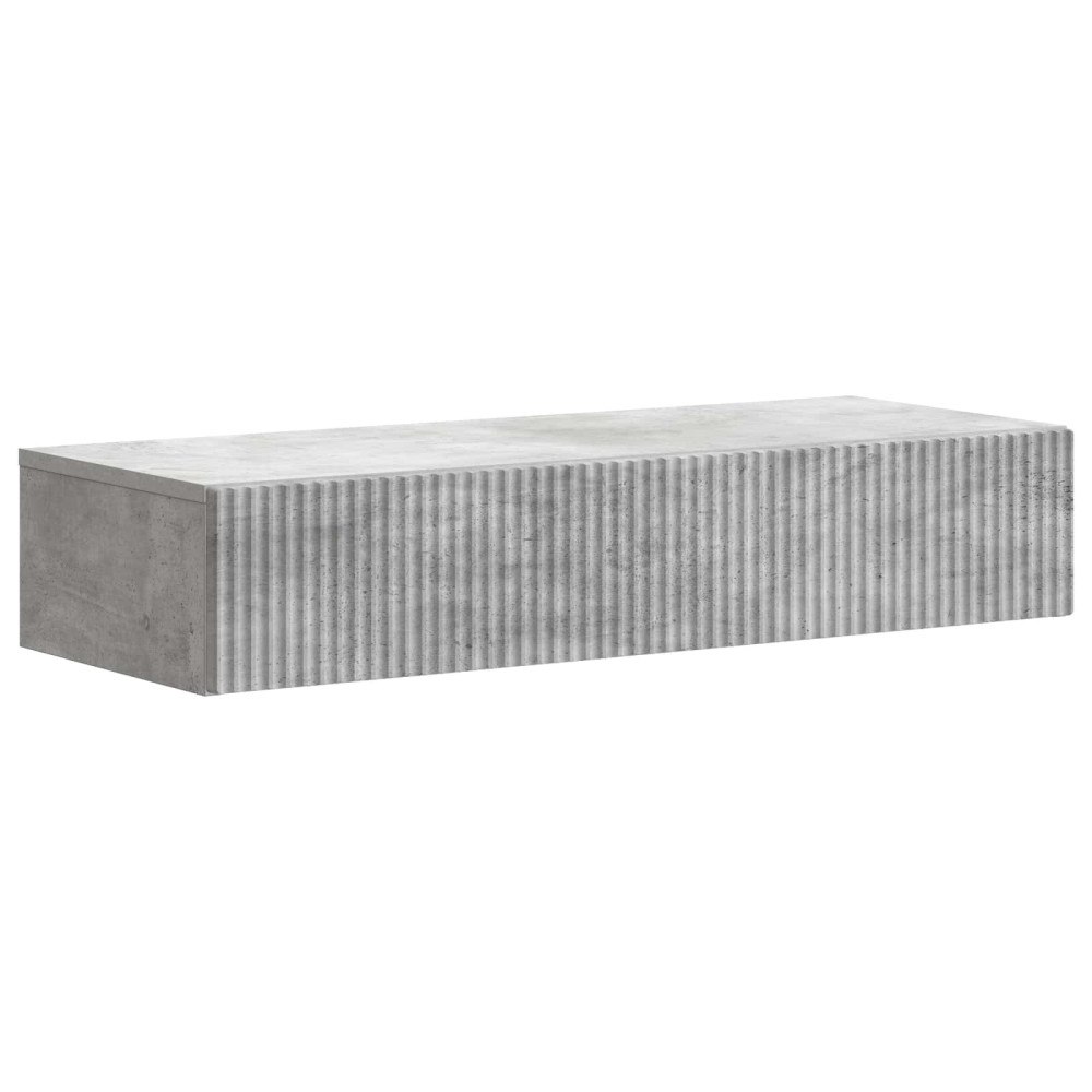 vidaXL Väggmonterad sidobord Betonggrå 87,5 x 34,5 x 17 cm