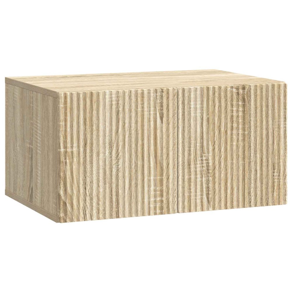 vidaXL Väggmonterad TV-bänk Väggmonterad Sonoma-ek 59,5 x 41 x 30 cm