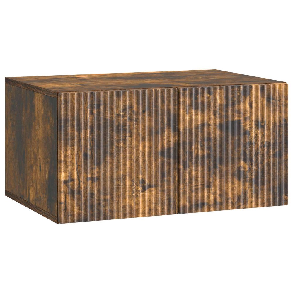 vidaXL Väggmonterad TV-bänk Rökt ek 59,5 x 41 x 30 cm Konstruerat trä