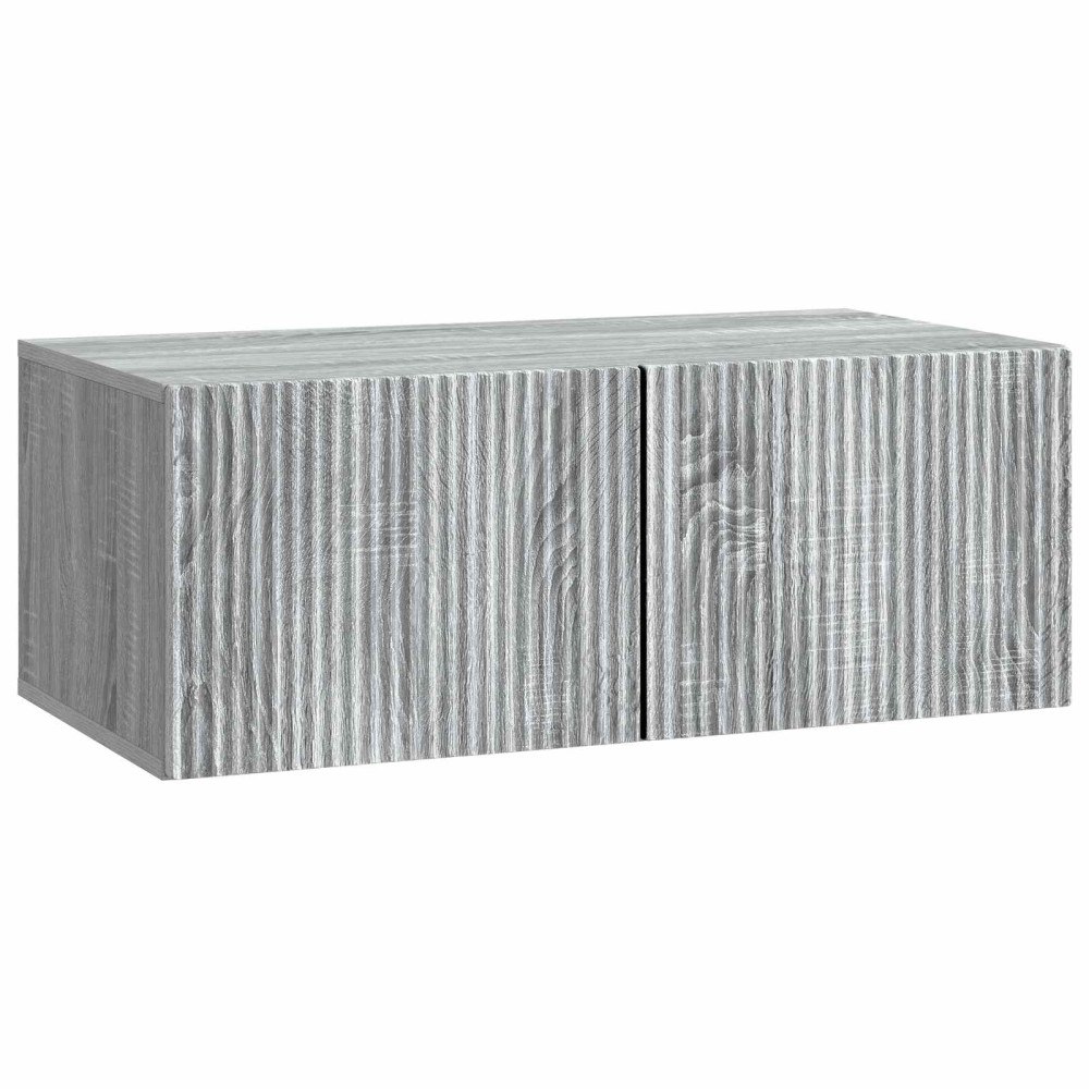 vidaXL Väggmonterad TV-bänk Grå sonoma-ek 78,5 x 41 x 30 cm