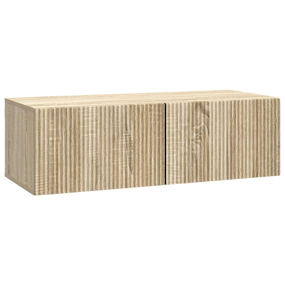 vidaXL Väggmonterad TV-bänk Sonoma-ek 98 x 41 x 30 cm Konstruerat trä