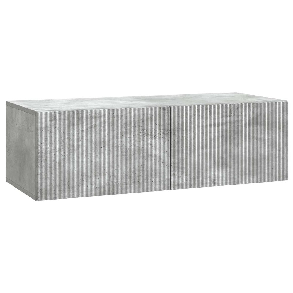 vidaXL Väggmonterad TV-bänk Betonggrå 98 x 41 x 30 cm Konstruerat trä