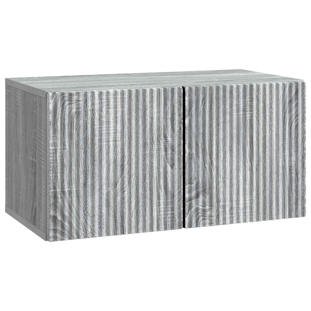 vidaXL Väggmonterad TV-bänk Grå sonoma-ek 59,5 x 31 x 30 cm