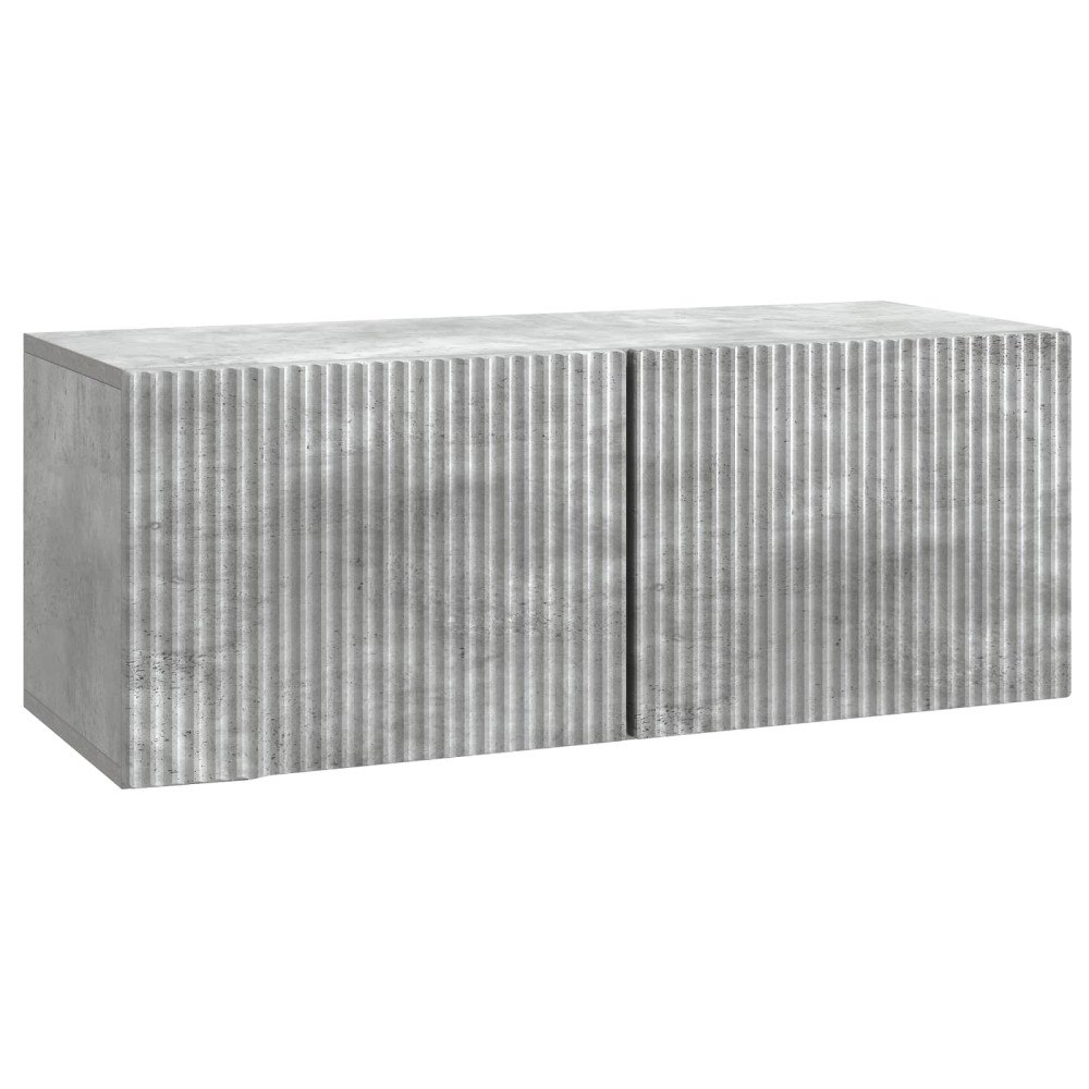 vidaXL Väggmonterad TV-bänk Väggmonterad Betonggrå 78,5 x 31 x 30 cm