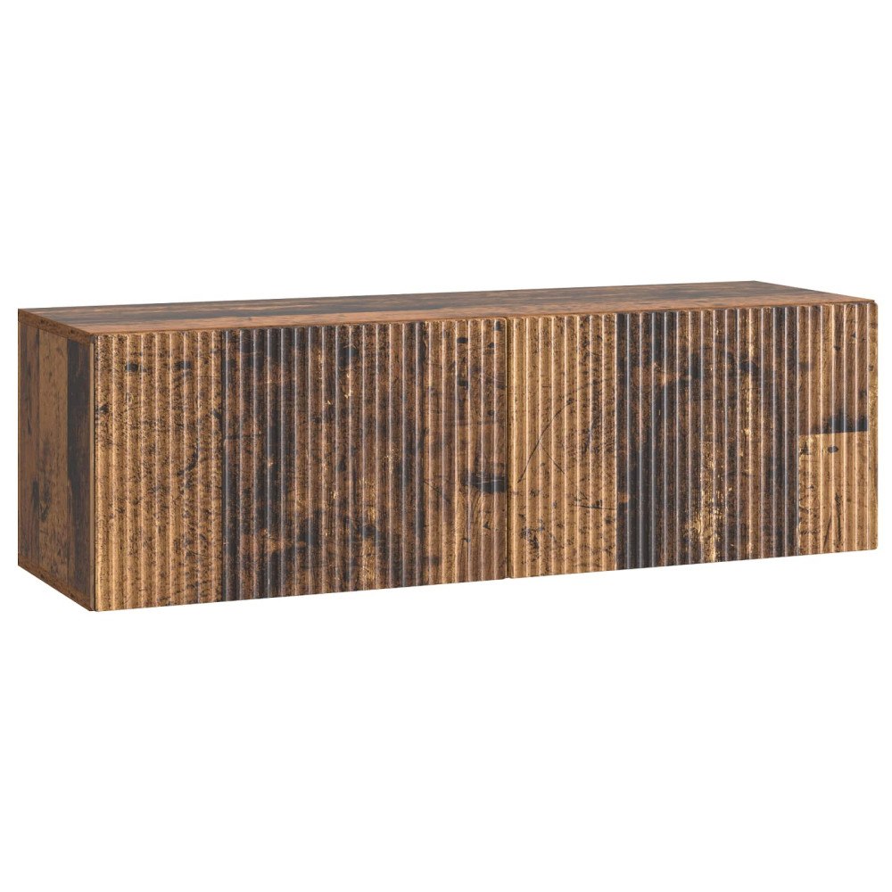 vidaXL Väggmonterad TV-bänk Väggmonterad Gammalt trä 98 x 31 x 30 cm
