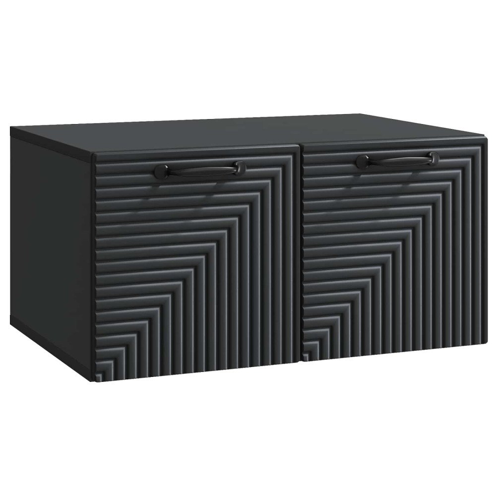 vidaXL Väggmonterad TV-bänk Svart 59,5 x 41 x 30 cm Konstruerat trä