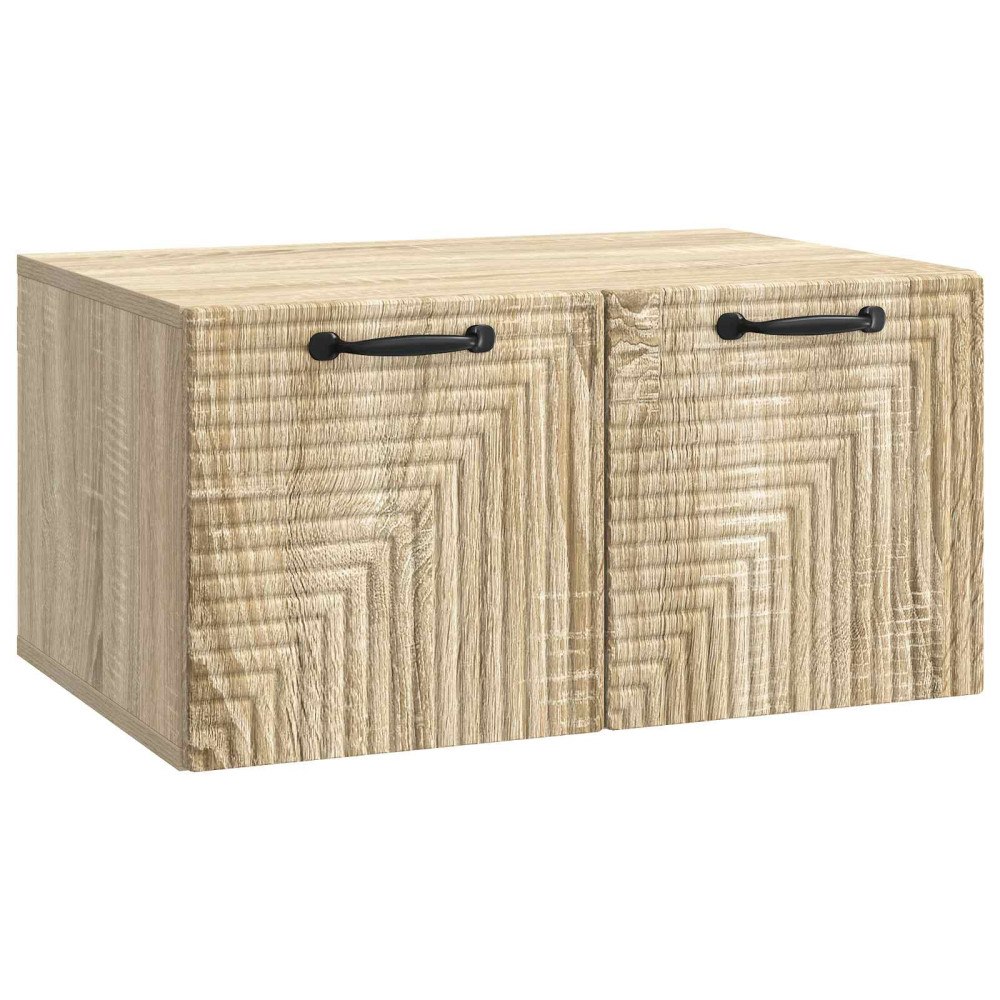 vidaXL Väggmonterad TV-bänk Väggmonterad Sonoma-ek 59,5 x 41 x 30 cm