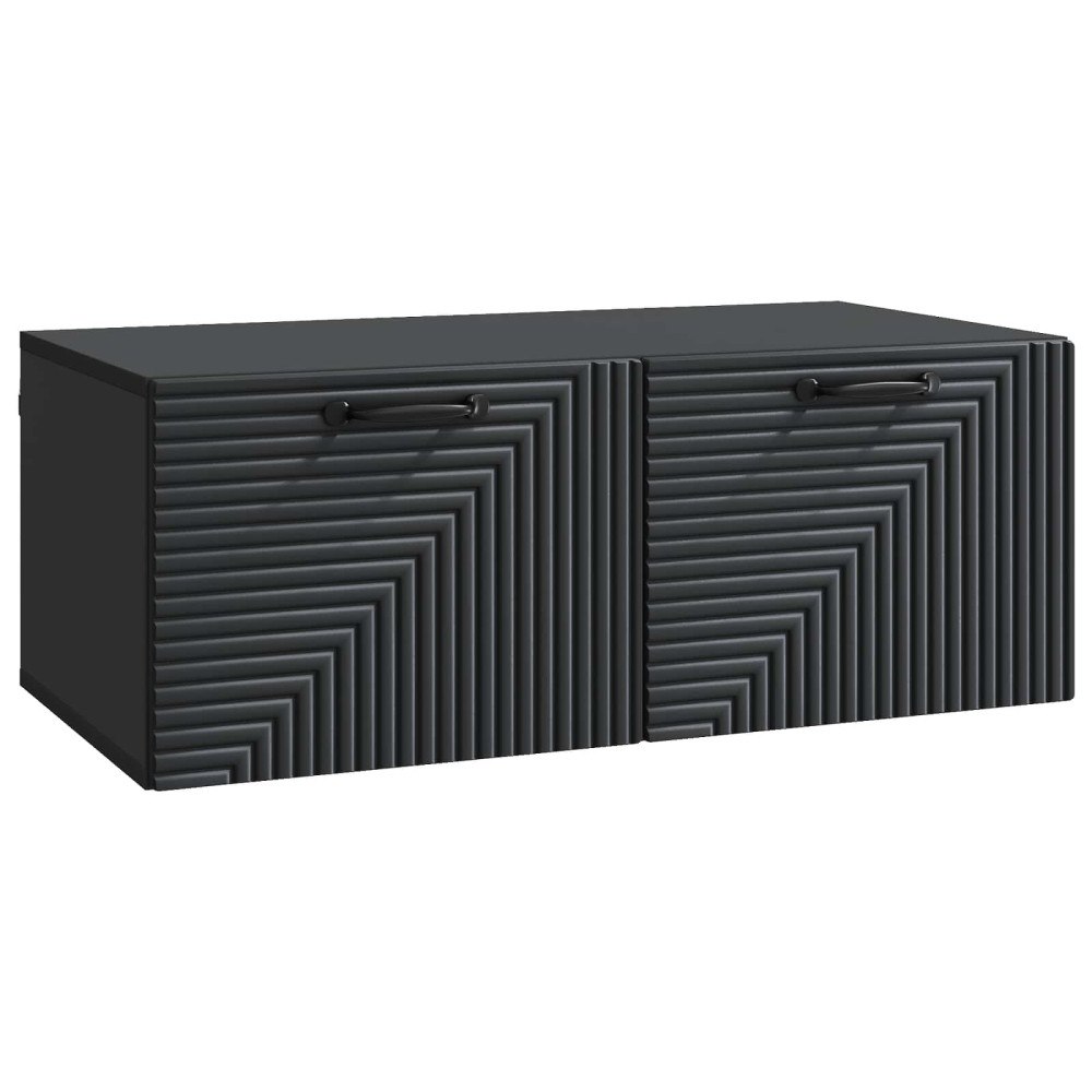 vidaXL Väggmonterad TV-bänk Svart 78,5 x 41 x 30 cm Konstruerat trä
