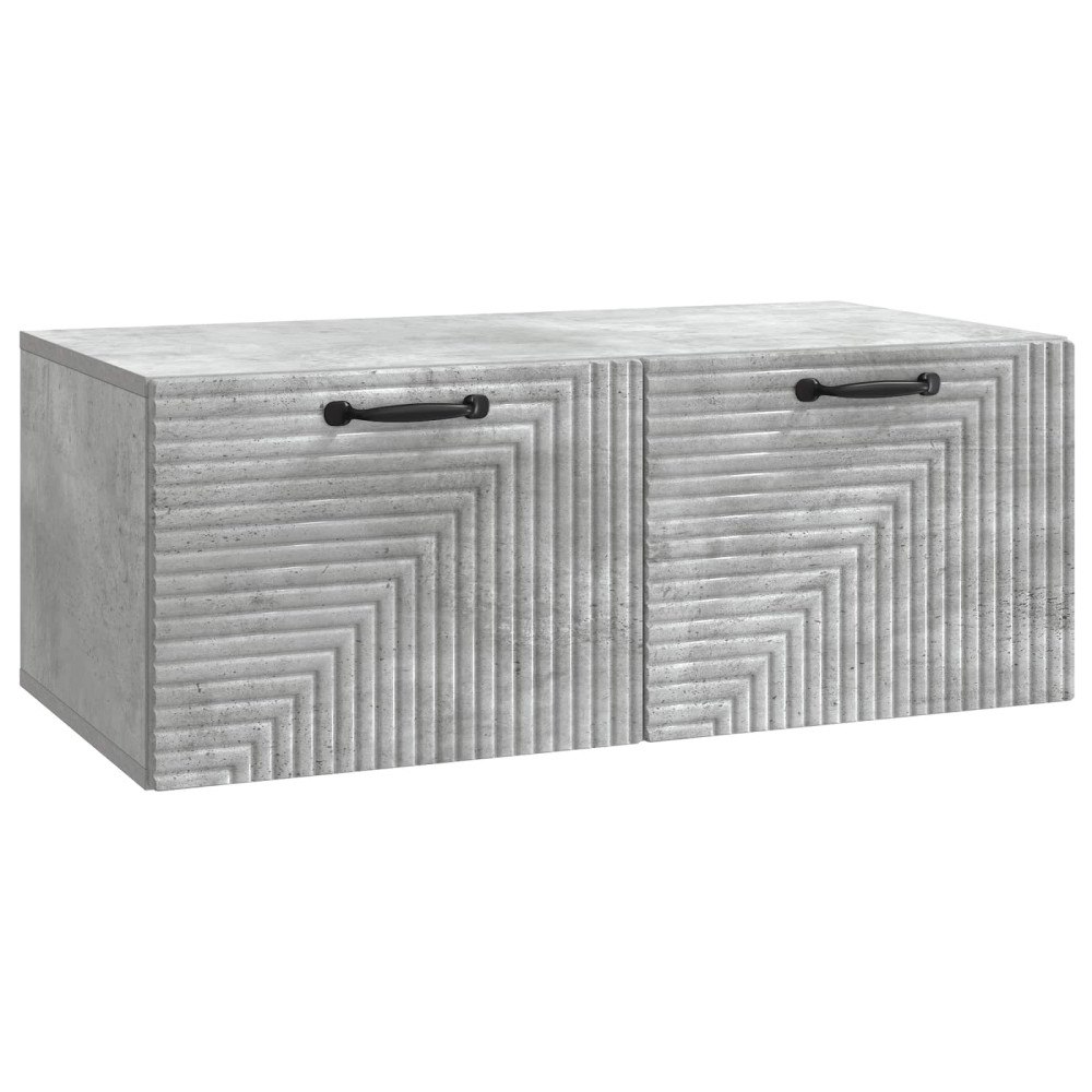 vidaXL Väggmonterad TV-bänk Väggmonterad Betonggrå 78,5 x 41 x 30 cm