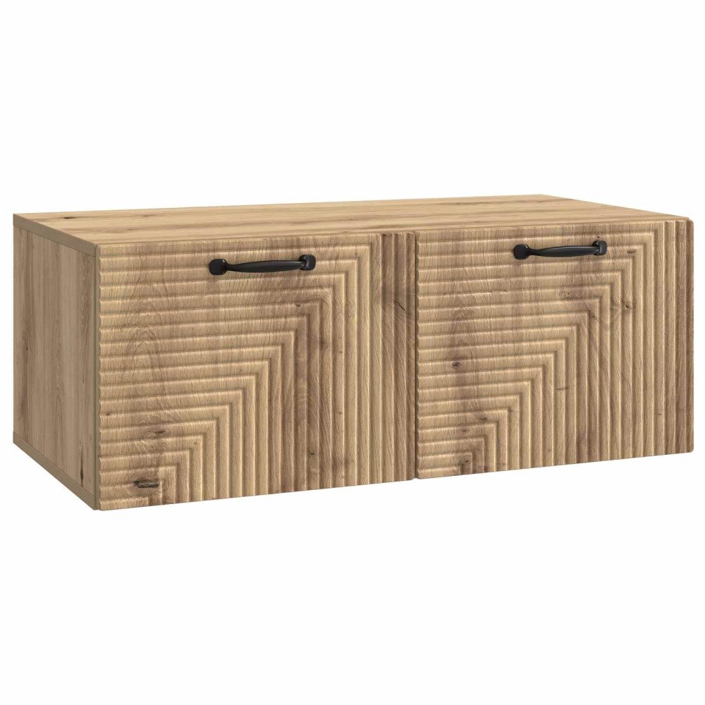 vidaXL Väggmonterad TV-bänk Väggmonterad Artisan-ek 78,5 x 41 x 30 cm