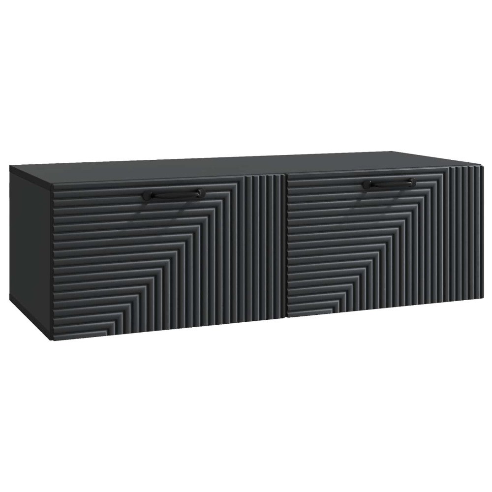 vidaXL Väggmonterad TV-bänk Svart 98 x 41 x 30 cm Konstruerat trä