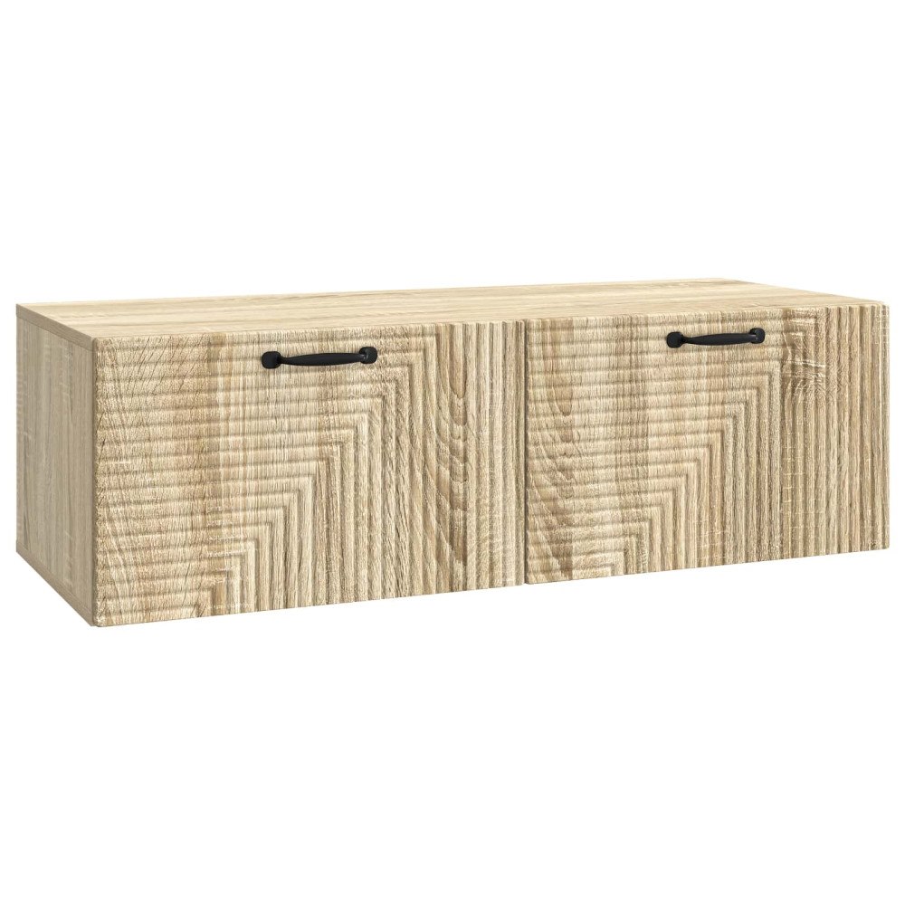 vidaXL Väggmonterad TV-bänk Sonoma-ek 98 x 41 x 30 cm Konstruerat trä