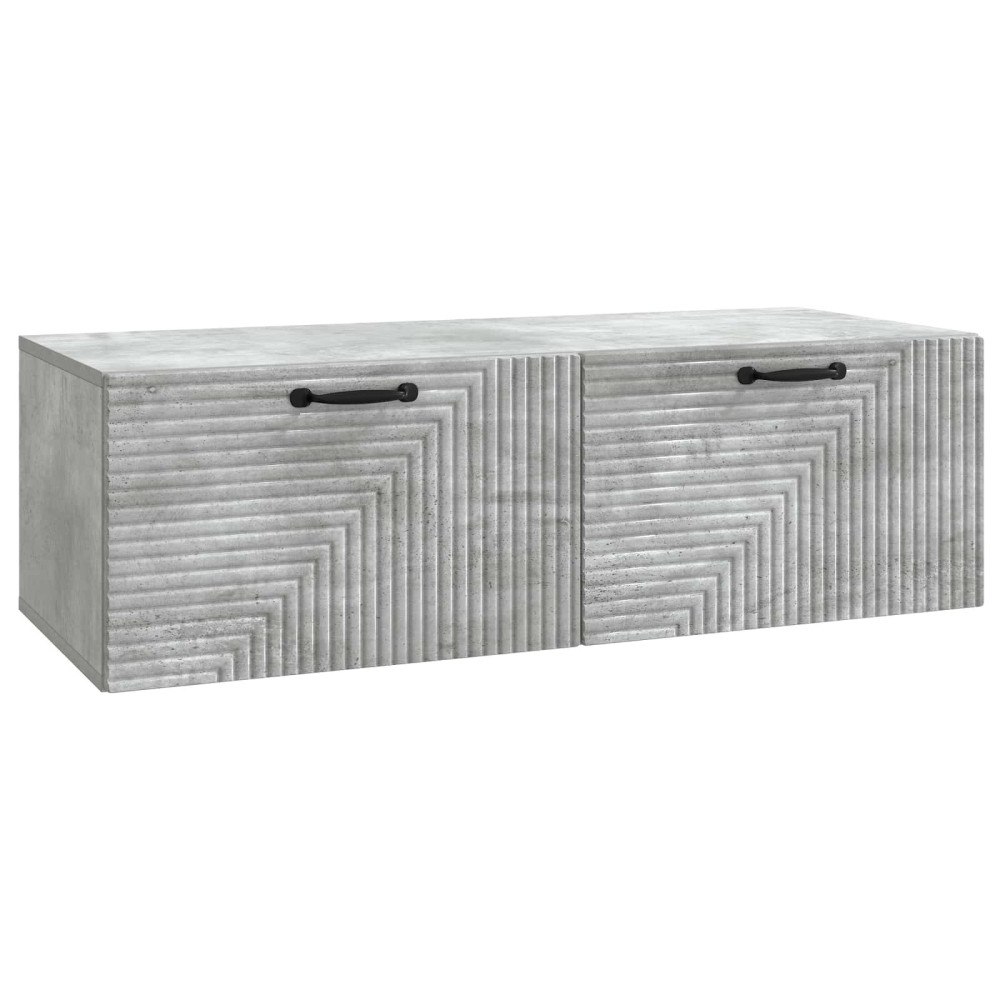 vidaXL Väggmonterad TV-bänk Betonggrå 98 x 41 x 30 cm Konstruerat trä