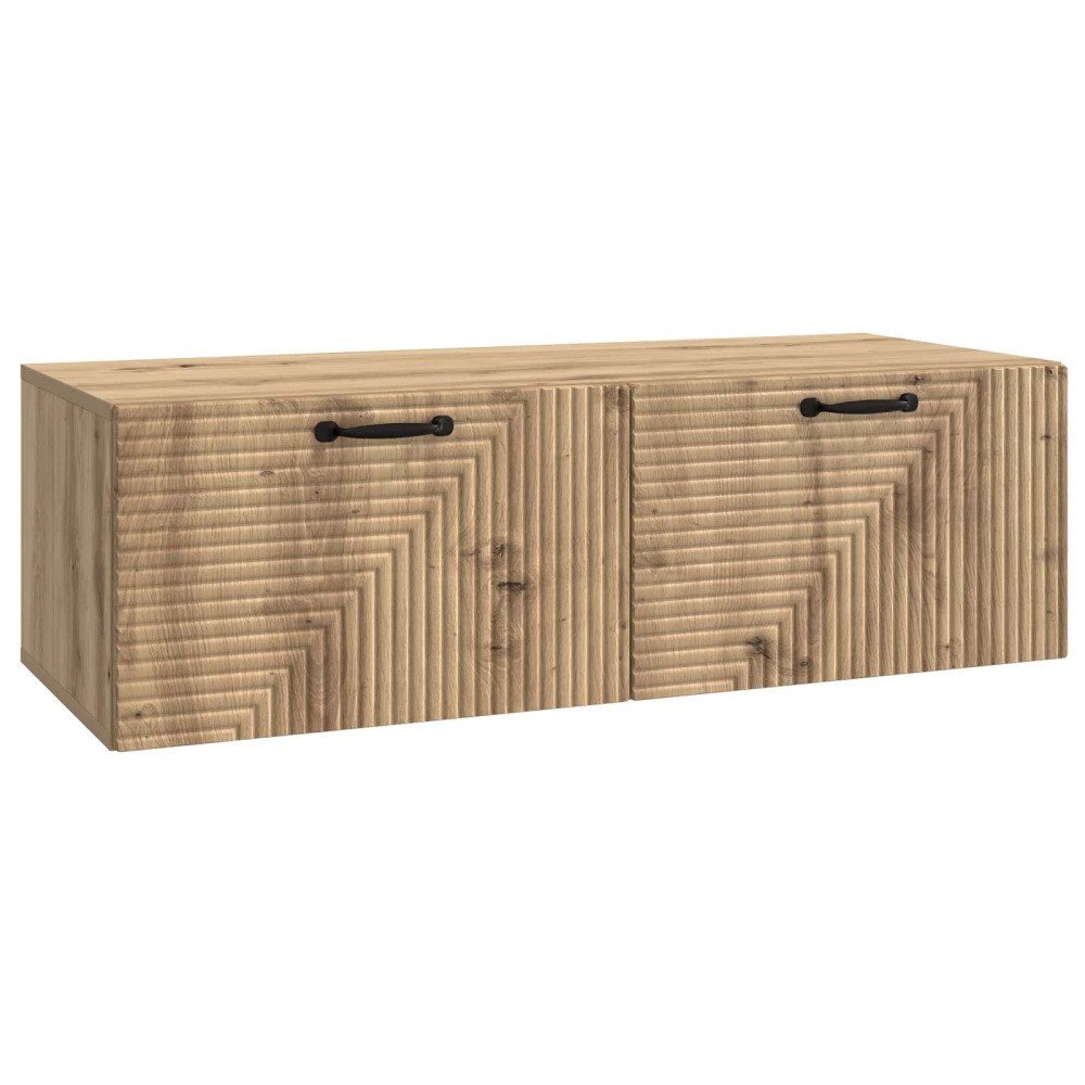 vidaXL Väggmonterad TV-bänk Artisan-ek 98 x 41 x 30 cm Konstruerat trä