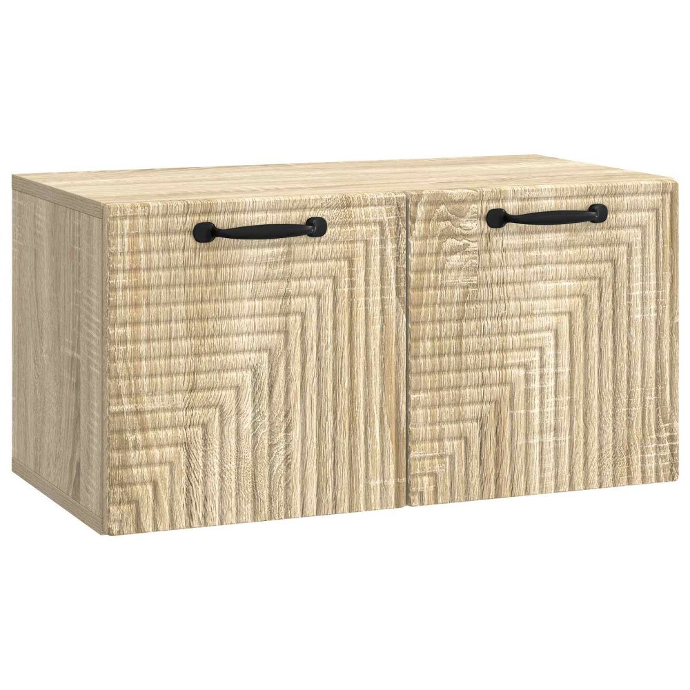vidaXL Väggmonterad TV-bänk Väggmonterad Sonoma-ek 59,5 x 31 x 30 cm
