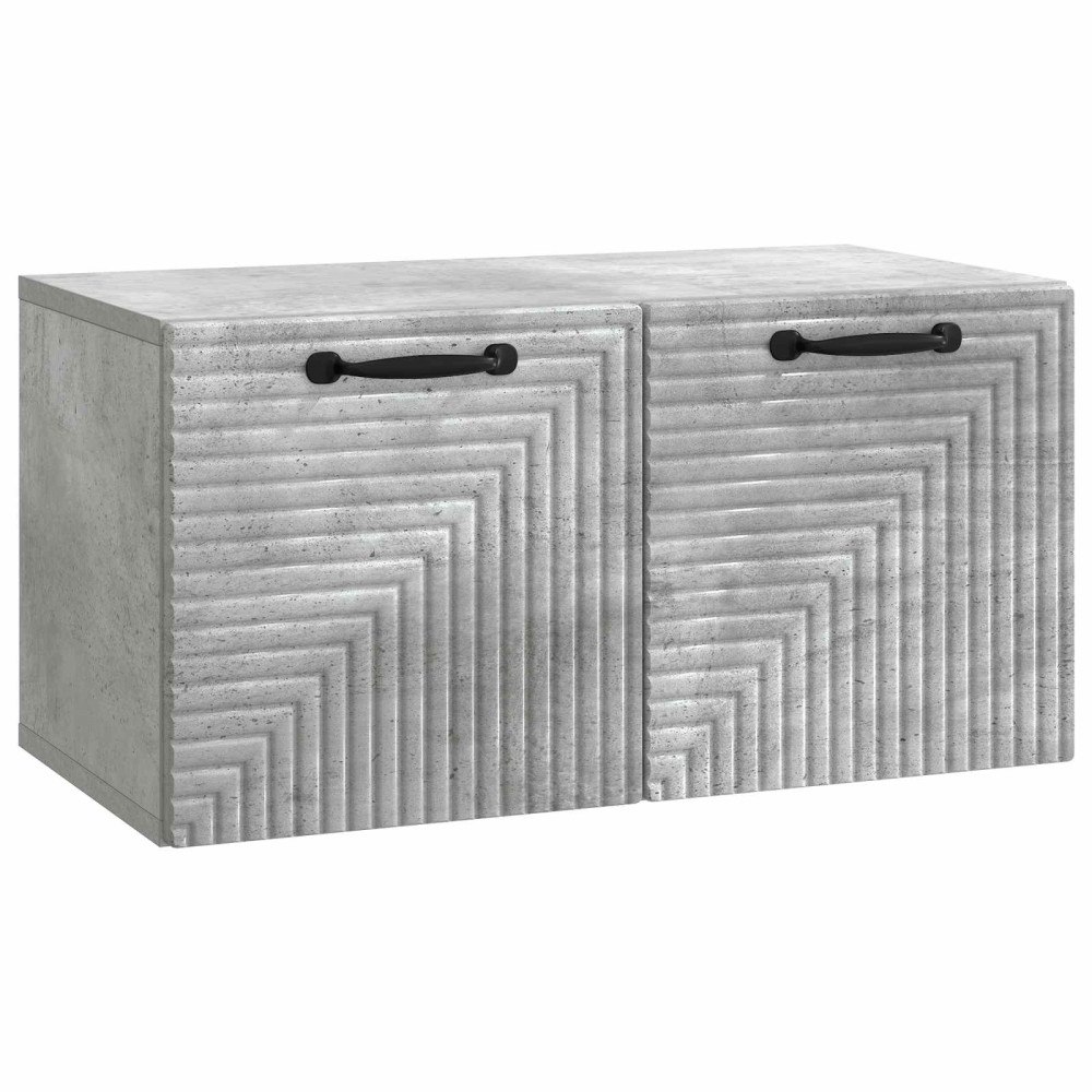 vidaXL Väggmonterad TV-bänk Väggmonterad Betonggrå 59,5 x 31 x 30 cm