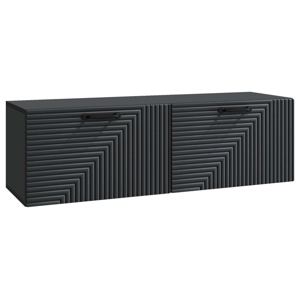 vidaXL Väggmonterad TV-bänk Svart 98 x 31 x 30 cm Konstruerat trä