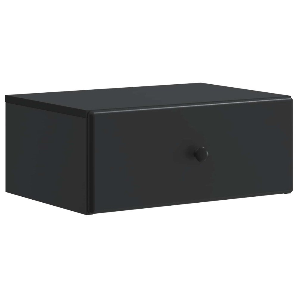 vidaXL Väggmonterat Sängbord Svart 49 x 34,5 x 20 cm Konstruerat trä