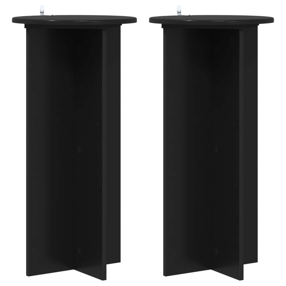vidaXL Växtställ 2 pcs Svart 40 x 40 x 80 cm Konstruerat trä