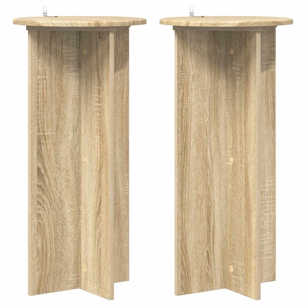 vidaXL Växtställ 2 pcs Sonoma-ek 40 x 40 x 80 cm Konstruerat trä