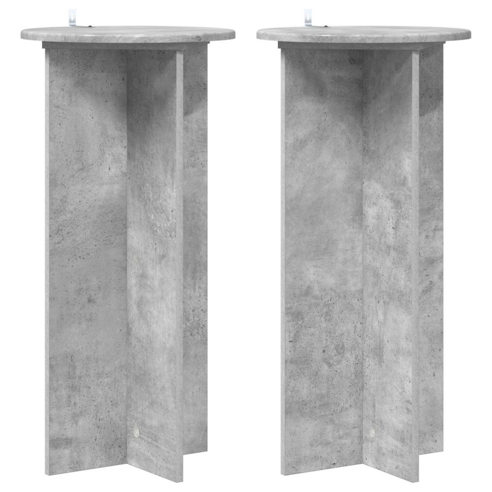 vidaXL Växtställ 2 pcs Betonggrå 40 x 40 x 80 cm Konstruerat trä