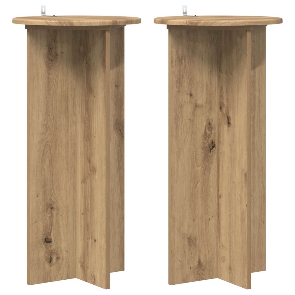 vidaXL Växtställ 2 pcs Artisan-ek 40 x 40 x 80 cm Konstruerat trä