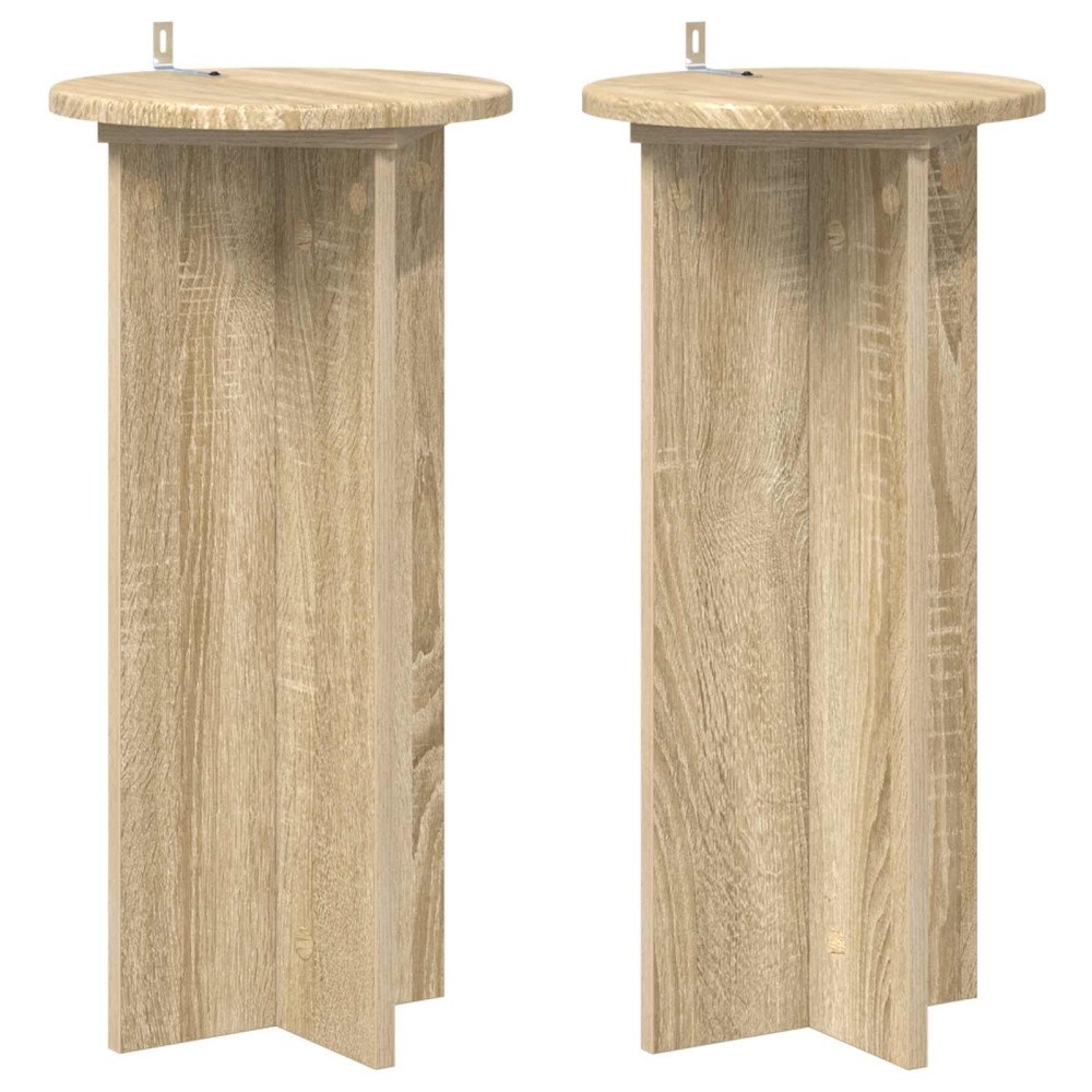 vidaXL Växtställ 2 pcs Sonoma-ek 29,5 x 29,5 x 60 cm Konstruerat trä