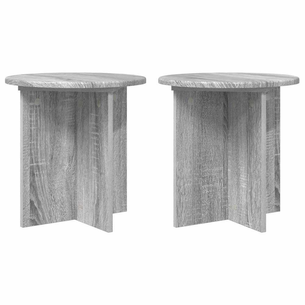 vidaXL Växtställ 2 pcs Grå sonoma-ek 40 x 40 x 40 cm Konstruerat trä