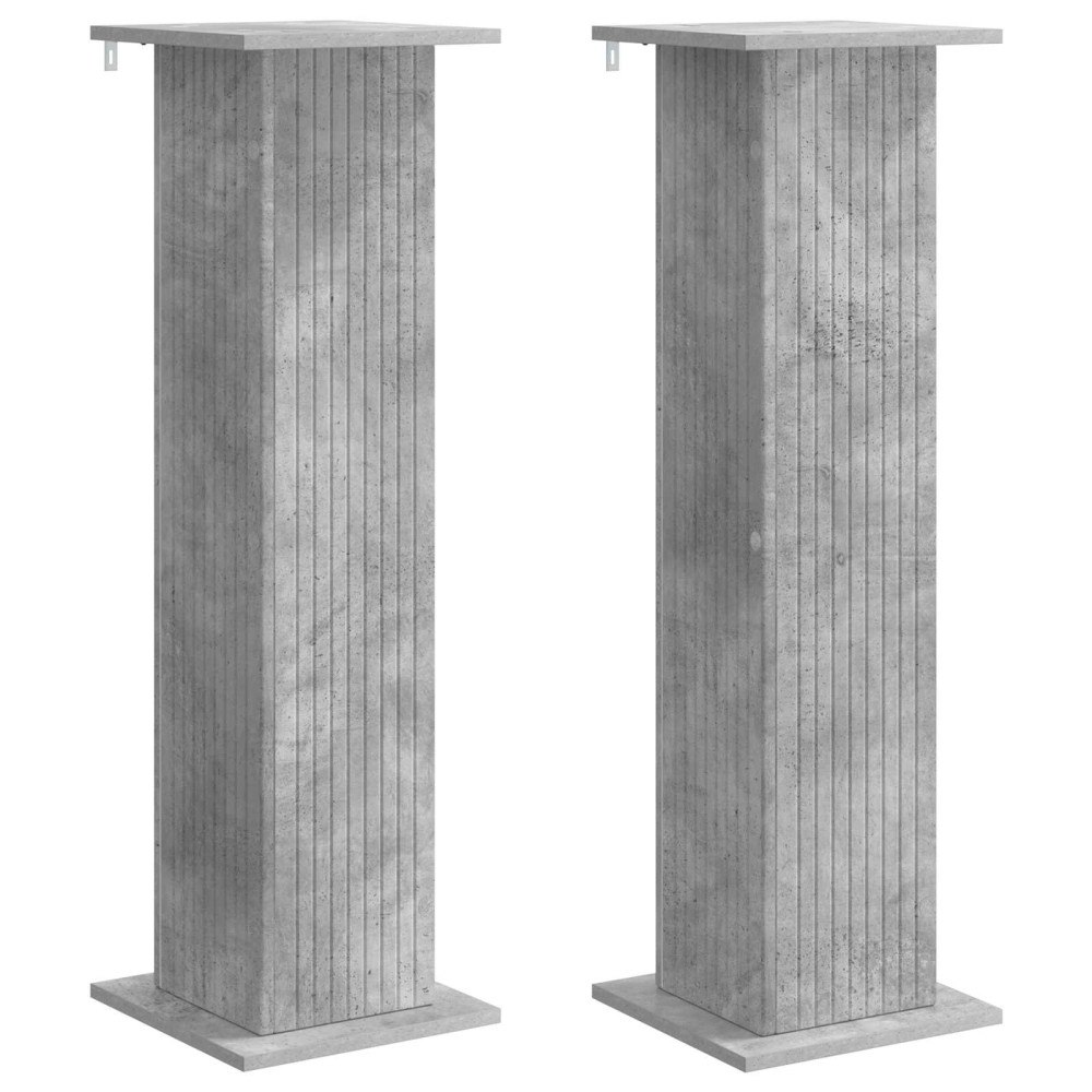 vidaXL Växtställ 2 pcs Betonggrå 30,5 x 30 x 100,5 cm Konstruerat trä