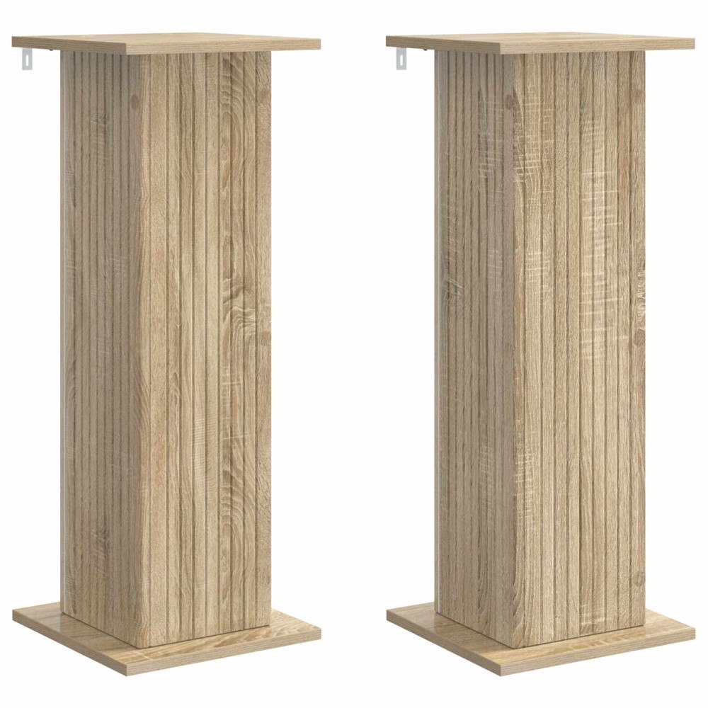 vidaXL Växtställ 2 pcs Sonoma-ek 30,5 x 30 x 80,5 cm Konstruerat trä